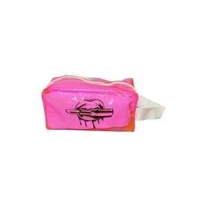 Pink cosmetics bag. “Lips/lipstick” graphics’s